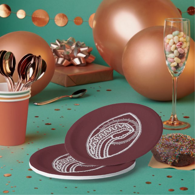 Catholic Blessed Virgin Mary, lace  Paper Plate (Multi)