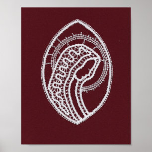 Catholic Blessed Virgin Mary, lace  Poster