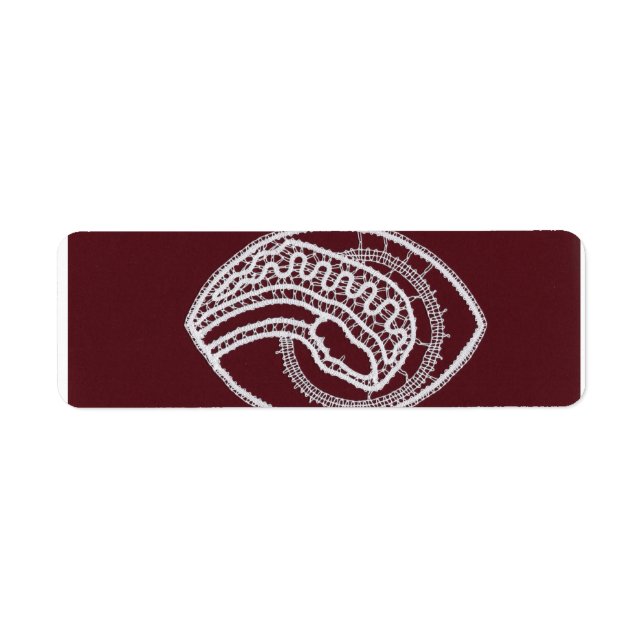 Catholic Blessed Virgin Mary, lace  Return Address Label (Front)