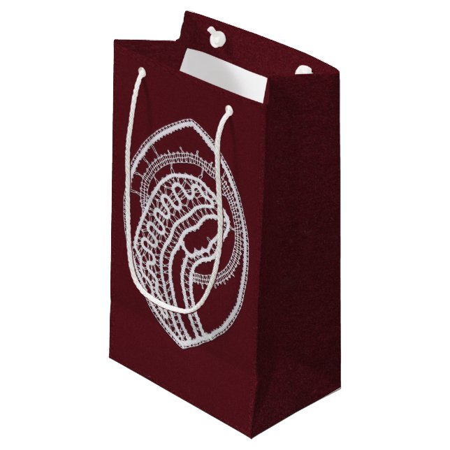 Catholic Blessed Virgin Mary, lace   Small Gift Bag (Front Angled)