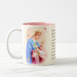 Catholic Blessed Virgin Mary Vintage Lady of Grace Two-Tone Coffee Mug