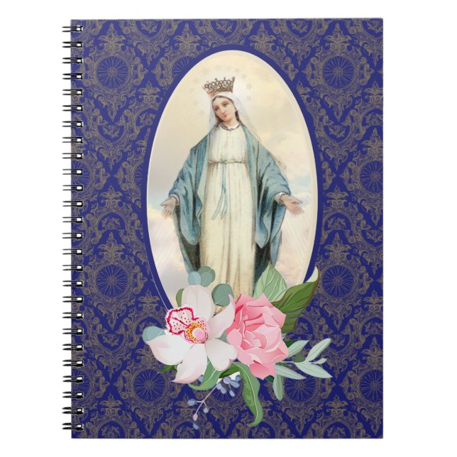 Catholic Blessed Virgin Mary Vintage Religious Notebook (Front)