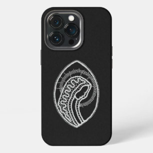 Catholic Blessed Virgin Mary White Lace on Black iPhone 13 Pro Case