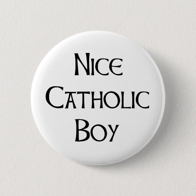 catholic boy nice 6 cm round badge (Front)