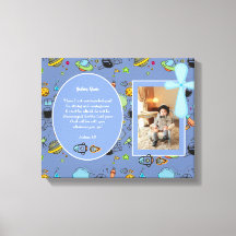 Catholic Boys Blue Cross Bible Quote Personalised