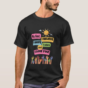 Catholic Boys Girls Kids Fatima Angel Prayer, God T-Shirt