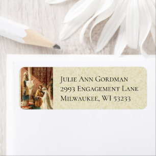 Catholic Bride & Groom Mary St. Joseph Marriage Return Address Label