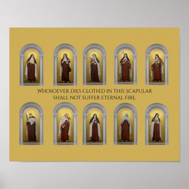 Catholic Carmelite Saints Nuns Priests Poster (Front)