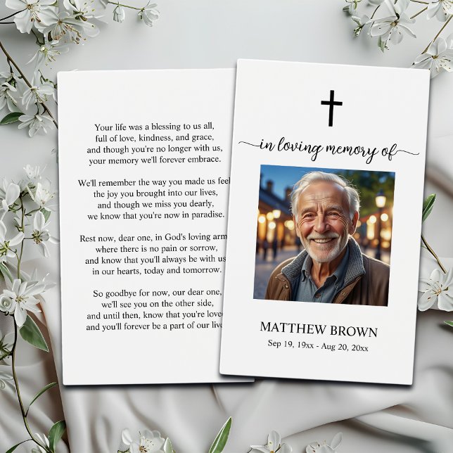 Catholic Christian Funeral Memorial Prayer Card (Creator Uploaded)