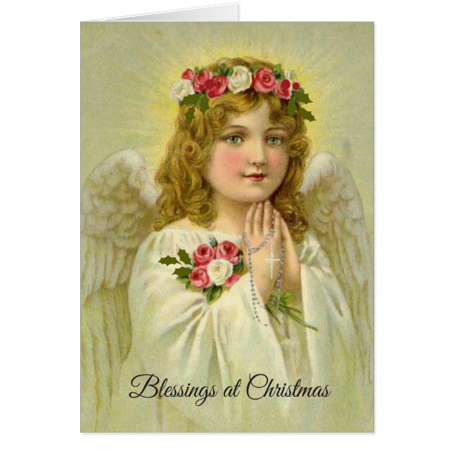 Catholic Christmas Angel Holy Rosary (Front)