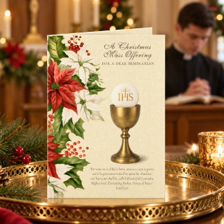 Catholic Christmas Card for Seminarian Vocation