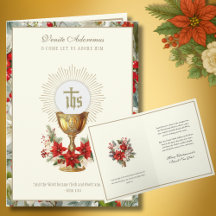 Catholic Christmas Eucharist Poinsettia Floral