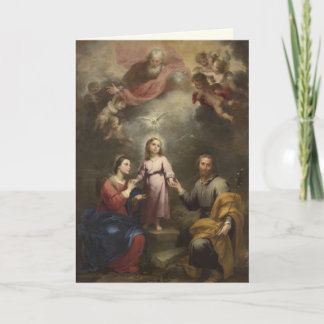 Catholic Christmas Holy Family Holy Trinity Card