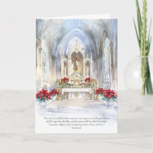 Catholic Christmas Mass Offering for Parish Holiday Card