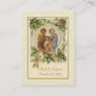 Catholic Christmas Wedding Holy Family Holy Card