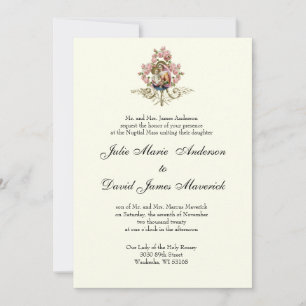 Catholic Classic Elegant Religious Wedding Invitation