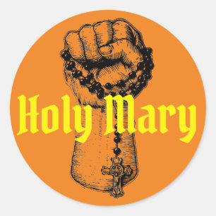 CATHOLIC  CLASSIC ROUND STICKER