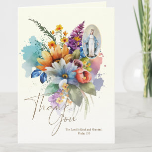 Catholic Condolence Funeral Thank you Card