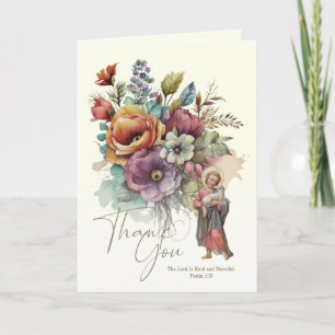 Catholic Condolence Funeral Thank you Card