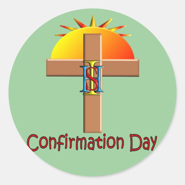 Catholic Confirmation Day for Kids Classic Round Sticker (Front)