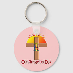 Catholic Confirmation Day for Kids Key Ring