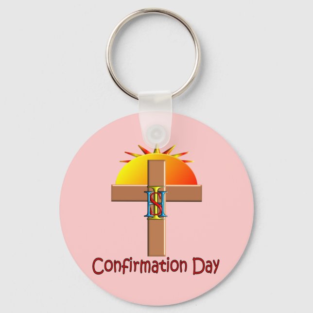 Catholic Confirmation Day for Kids Key Ring (Front)