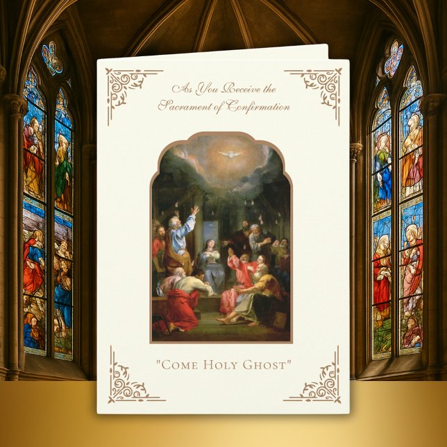 Catholic Confirmation Holy Ghost  Virgin Mary Card (Creator Uploaded)