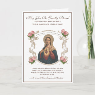Catholic Consecration to Immaculate Mary Religious Card