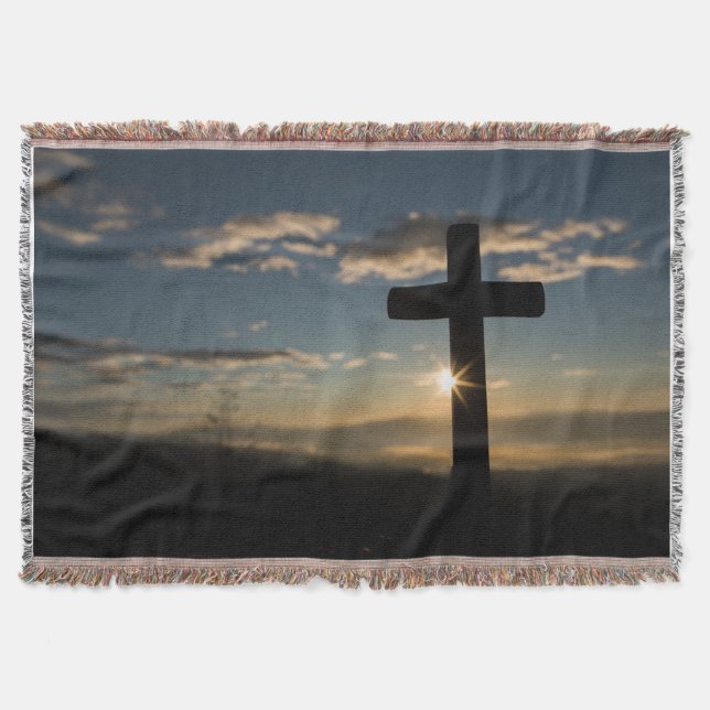 Catholic Cross Throw Blanket (Front)
