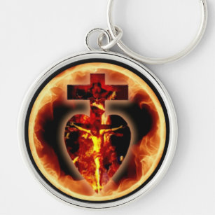 Catholic Crucifix Jesus Holy Trinity Religious Key Ring