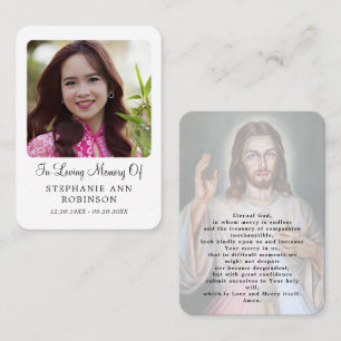  Catholic Divine Mercy Jesus Funeral Prayer Card