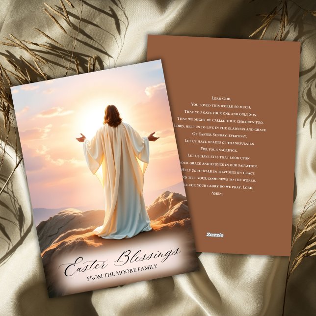 Catholic Easter Christ Is Risen Pascha Blessing Holiday Card (Personalized Traditional Catholic Easter Card Christ Is Risen Pascha Blessing)