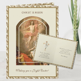Catholic Easter Prayer Resurrection of Jesus Holiday Card