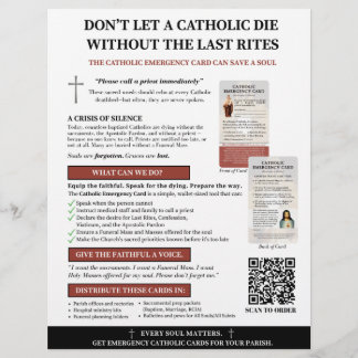 Catholic Emergency Card Awareness Flyer