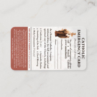 Catholic Emergency Cards