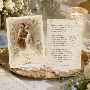 Catholic Engagement Courtship Prayer Holy Card