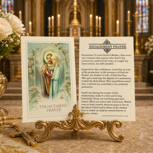 Catholic Engagement Courtship Prayer Holy Card (Creator Uploaded)