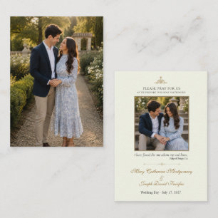 Catholic Engagement Prayer Card w/photos