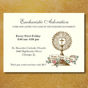 Catholic Eucharistic Adoration Jesus Prayer Enclosure Card