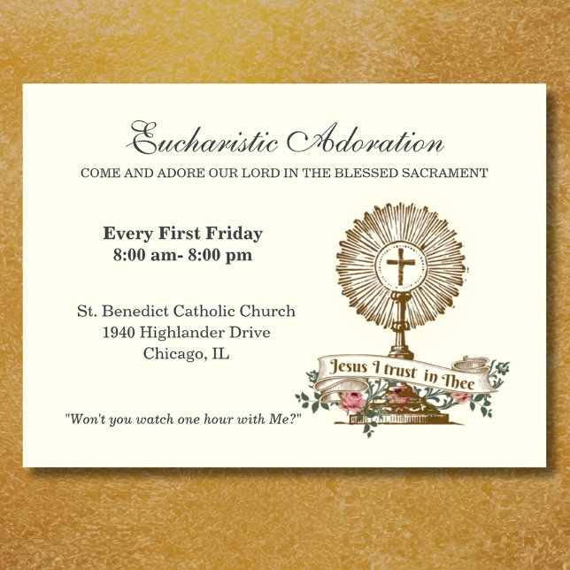 Catholic Eucharistic Adoration Jesus Prayer Enclosure Card (Creator Uploaded)