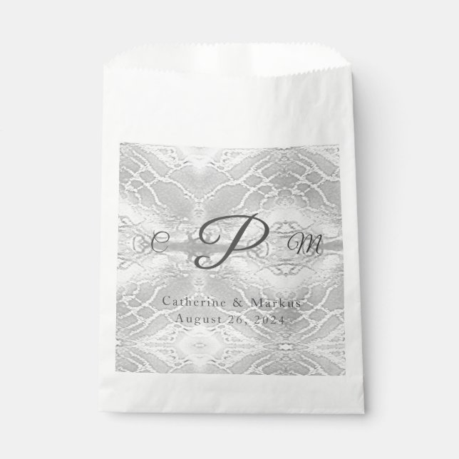 Catholic Faux-Satin Monogrammed  Favour Bag (Front)