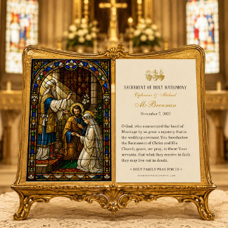 Catholic Faux Stained Glass Betrothal Mary Joseph