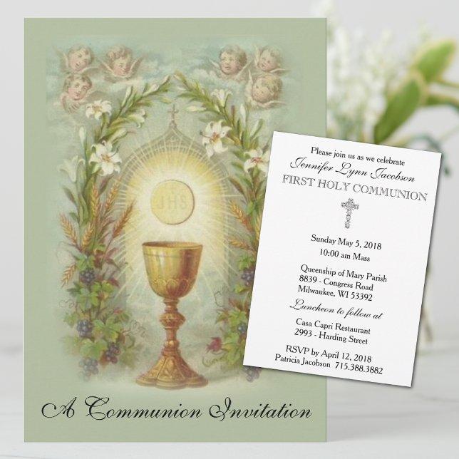 Catholic First Holy Communion Invitation (Creator Uploaded)