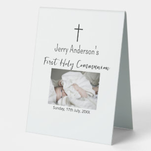 Catholic first holy communion simple QR minimal