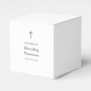 Catholic first holy communion simple QR minimal Favour Box