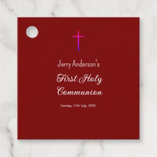 Catholic first holy communion simple QR minimal Favour Tags