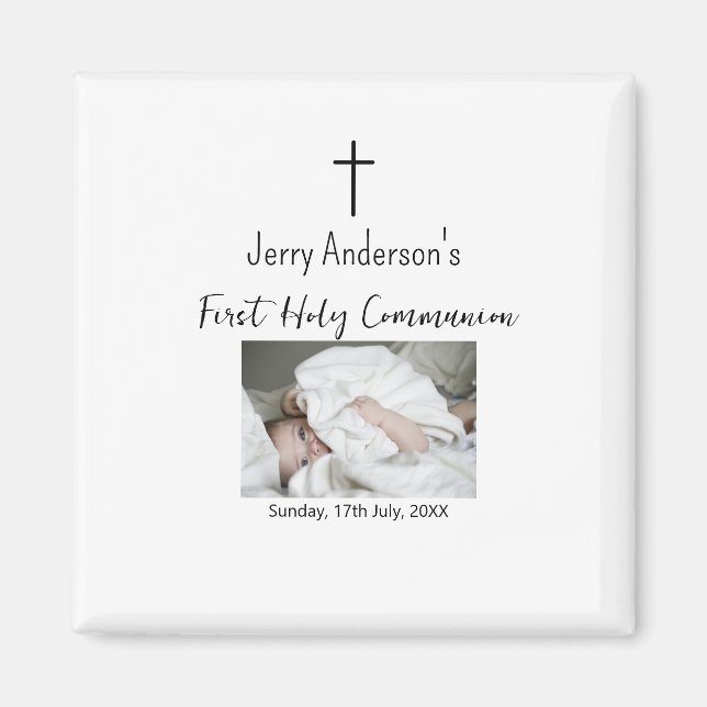 Catholic first holy communion simple QR minimal Magnet (Front)