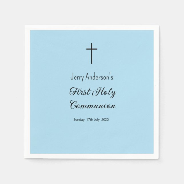 Catholic first holy communion simple QR minimal Napkin (Front)