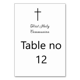 Catholic first holy communion simple QR minimal Table Number