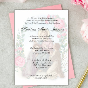 Catholic First Holy Communion Traditional Invitati Invitation